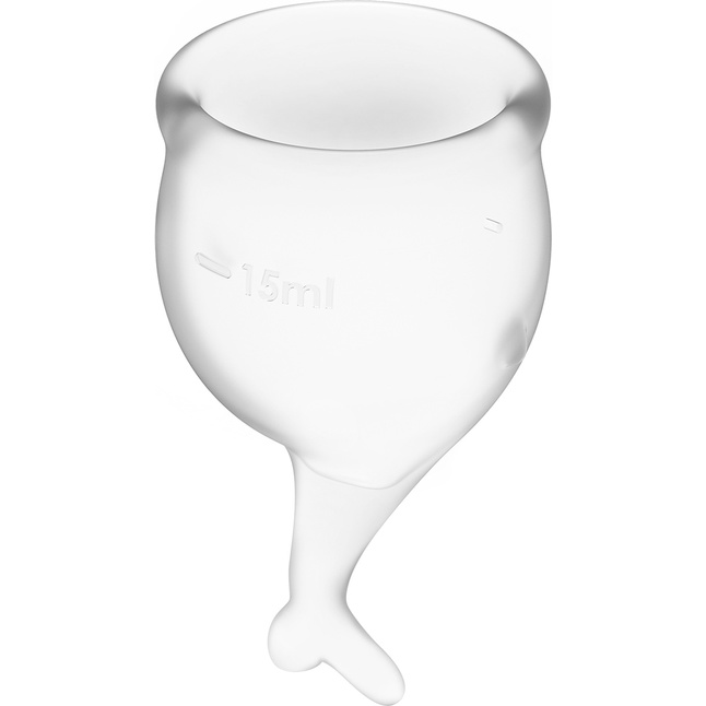 Набор прозрачных менструальных чаш Feel secure Menstrual Cup. Фотография 2.