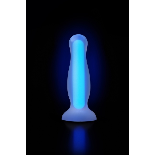 Голубая, светящаяся в темноте анальная втулка Namor Glow - 12,5 см - Beyond. Фотография 10.