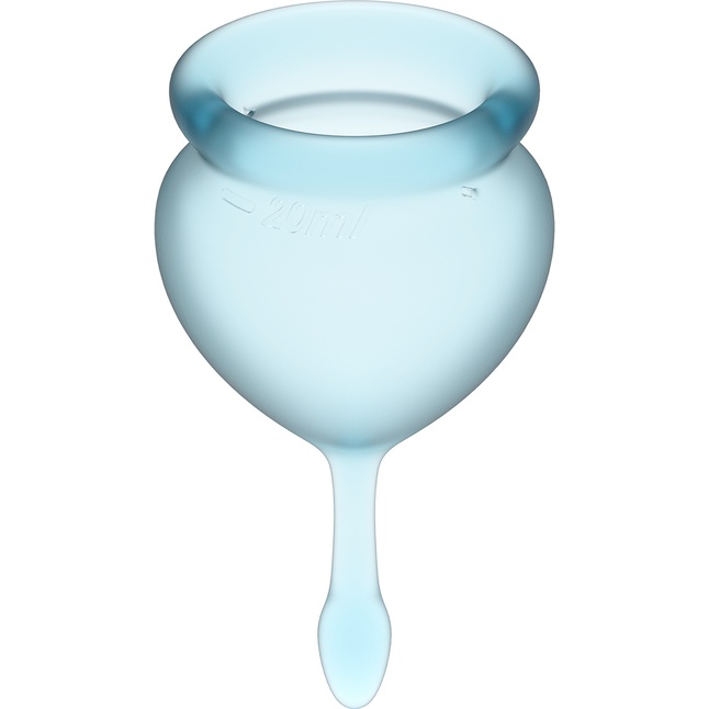 Набор голубых менструальных чаш Feel good Menstrual Cup. Фотография 3.