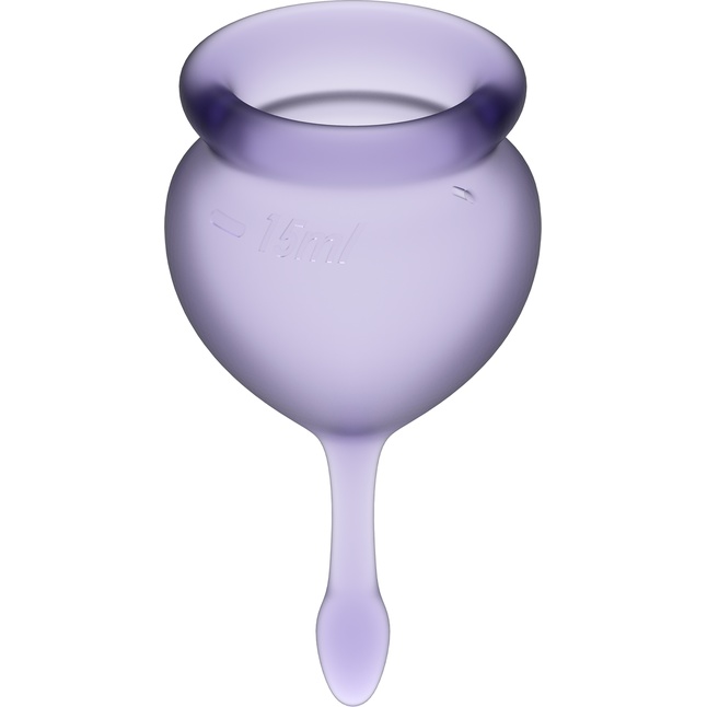 Набор фиолетовых менструальных чаш Feel good Menstrual Cup. Фотография 2.