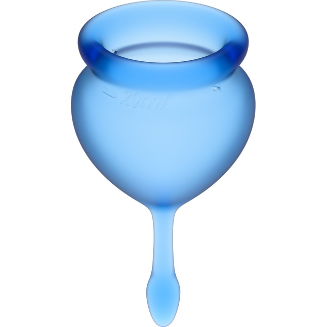 Набор синих менструальных чаш Feel good Menstrual Cup. Фотография 3.