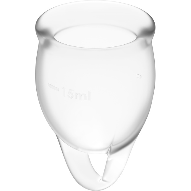 Набор прозрачных менструальных чаш Feel confident Menstrual Cup. Фотография 2.