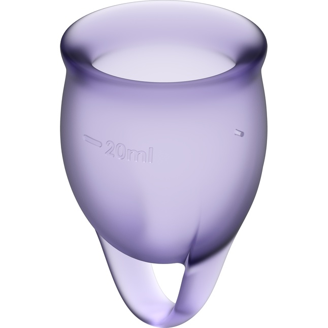 Набор фиолетовых менструальных чаш Feel confident Menstrual Cup. Фотография 3.