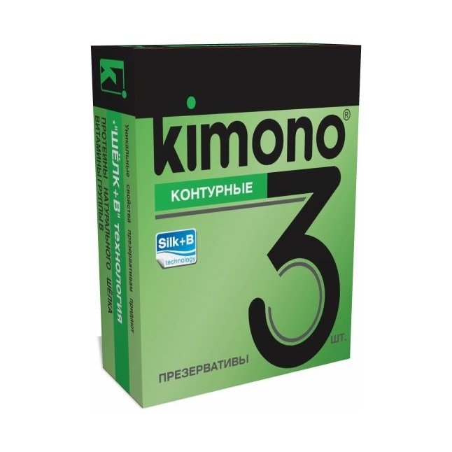 Контурные презервативы KIMONO - 3 шт