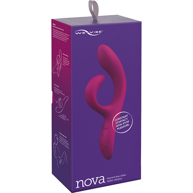 Фиолетовый вибратор-кролик We-Vibe Nova 2 - 20,5 см. Фотография 4.