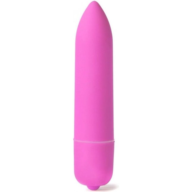 Розовая вибропуля X-Basic Long Bullet 10 speeds - 9 см