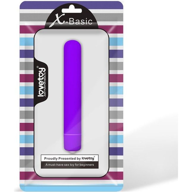 Фиолетовая вибропуля X-Basic 10 Speeds - 13 см. Фотография 3.