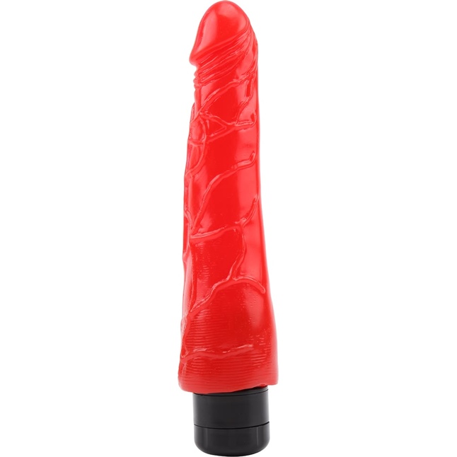 Красный реалистичный вибратор Hot Storm Devilish X3 - 23,2 см - Hotstorm