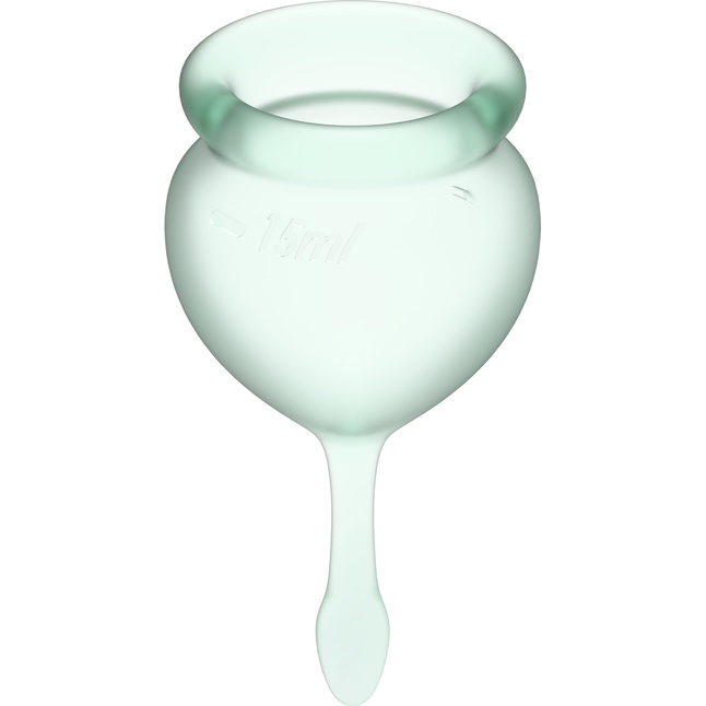 Набор зеленых менструальных чаш Feel good Menstrual Cup. Фотография 2.