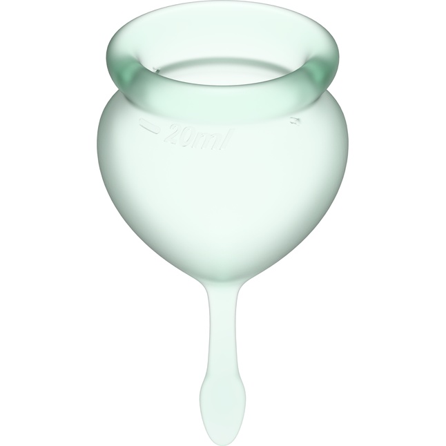 Набор зеленых менструальных чаш Feel good Menstrual Cup. Фотография 3.