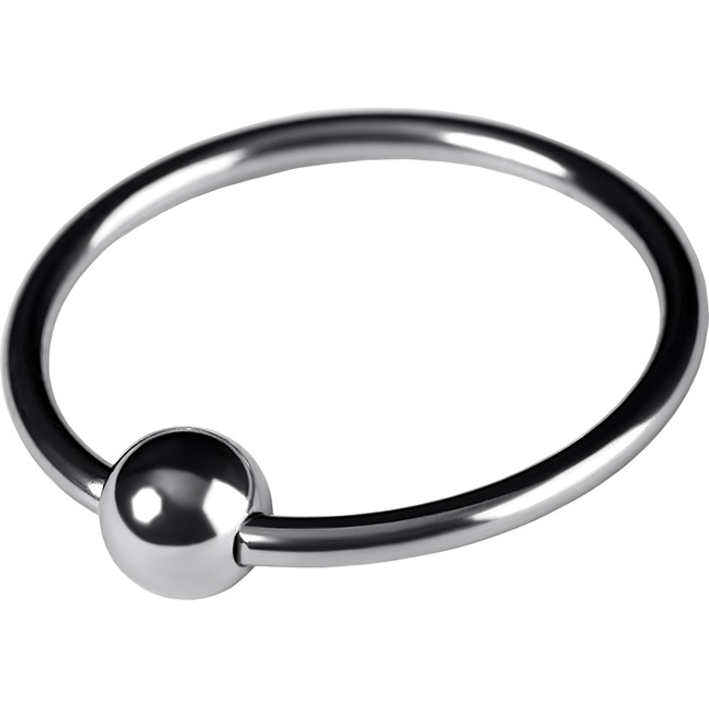 Серебристое кольцо на пенис с шариком - Metal. Фотография 3.