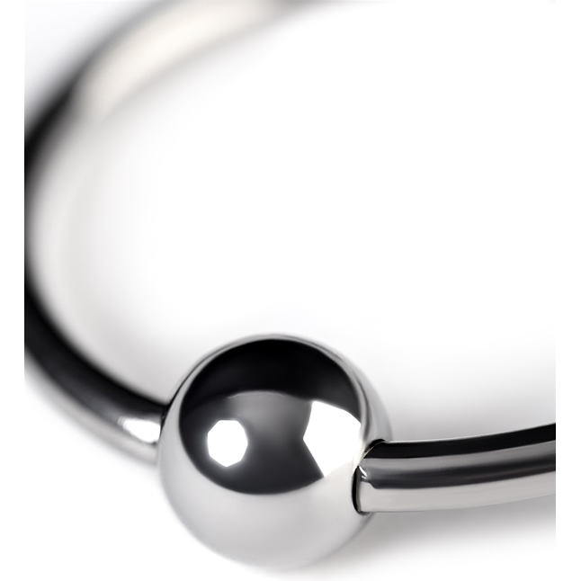 Серебристое кольцо на пенис с шариком - Metal. Фотография 6.
