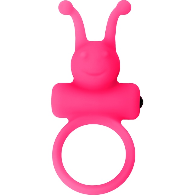 Розовое эрекционное виброкольцо на пенис Eromantica. Фотография 2.