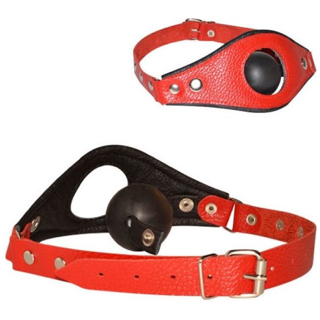 Красно-черный трансформирующийся кляп - BDSM accessories