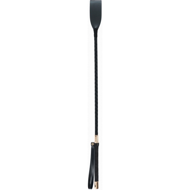 Черный классический гладкий стек с ручкой - 59 см - BDSM. Фотография 3.