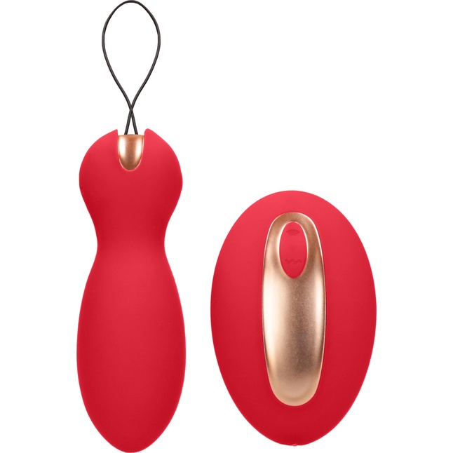 Красные вагинальные шарики Purity с пультом ДУ - Elegance