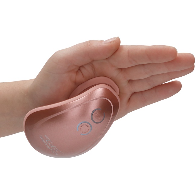 Розовый вибромассажер Twitch Hands с вакуумным эффектом - Innovation. Фотография 4.