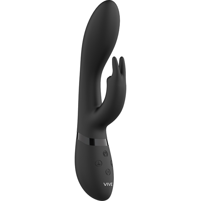 Черный вибромассажер-кролик Zosia - 21,3 см - Vive