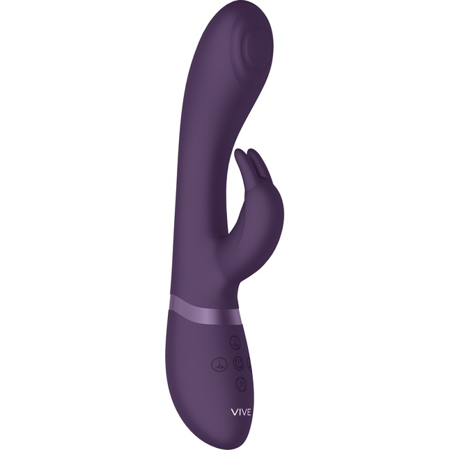 Фиолетовый вибромассажер-кролик Cato - 21,5 см - Vive