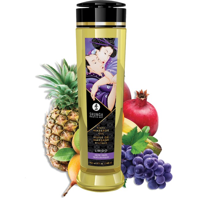 Массажное масло Libido Exotic Fruits с ароматом экзотических фруктов - 240 мл