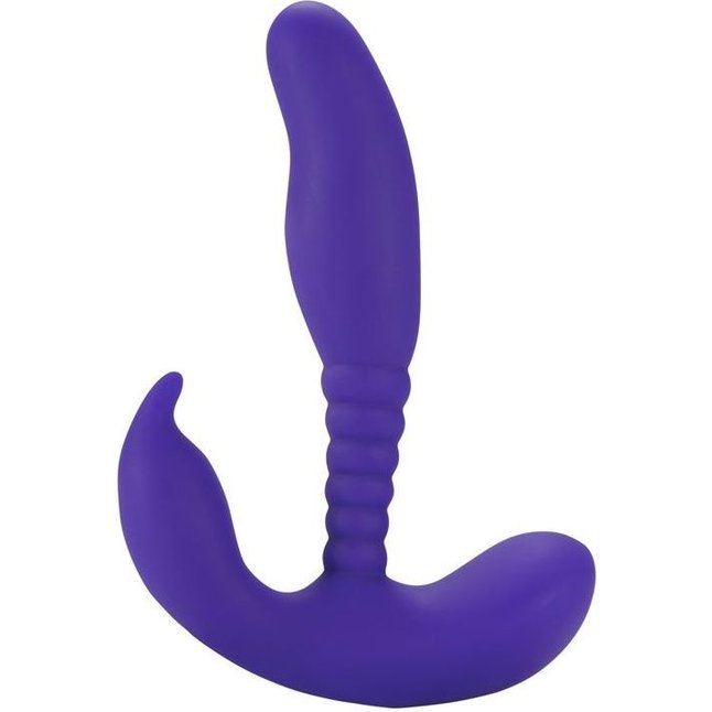 Фиолетовый стимулятор простаты Anal Pleasure Dual Vibrating Prostate Stimulator - 13,5 см