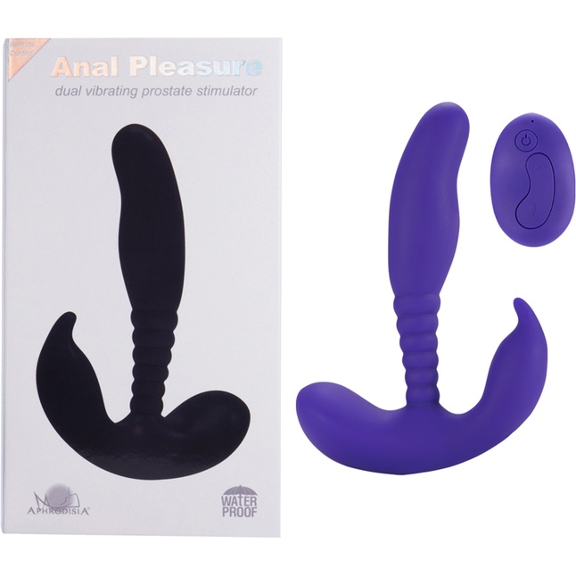 Фиолетовый стимулятор простаты Remote Control Anal Pleasure Vibrating Prostate Stimulator - 13,5 см. Фотография 2.