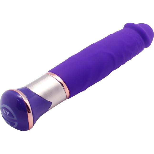 Фиолетовый вибратор ECSTASY Deluxe Rowdy Dong - 21,5 см. Фотография 4.