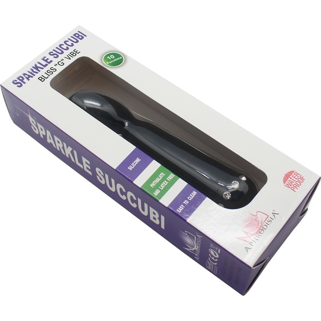 Черный вибратор SPARKLE SUCCUBI BLISS G VIBE - 14,2 см. Фотография 7.