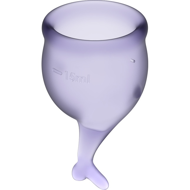 Набор фиолетовых менструальных чаш Feel secure Menstrual Cup. Фотография 2.