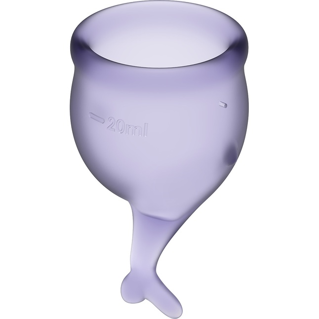 Набор фиолетовых менструальных чаш Feel secure Menstrual Cup. Фотография 3.