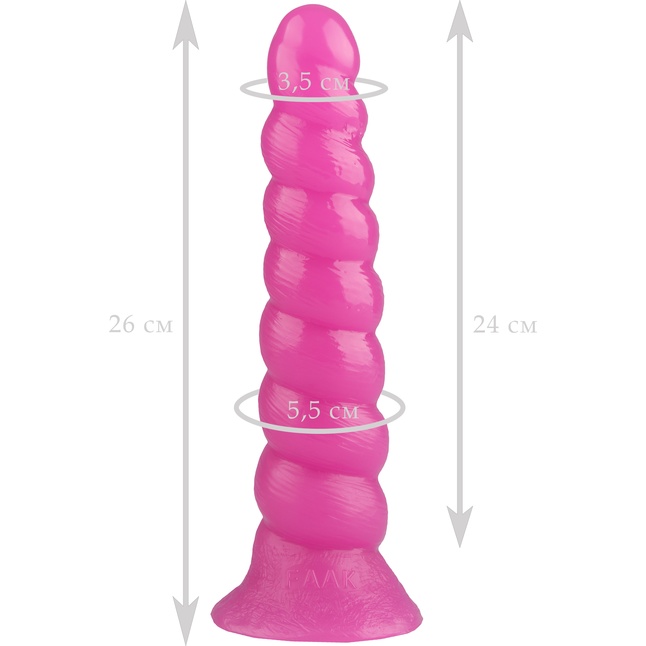 Розовая винтообразная анальная втулка - 26 см - 101Х-XX - Фистинг, гиганты. Фотография 2.