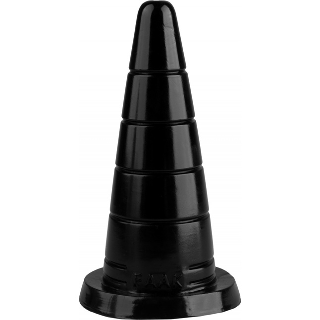 Черный рельефный анальный конус - 18,7 см - 101Х-XX - Фистинг, гиганты