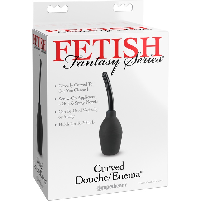 Черный анальный душ Curved Douche/Enema - Fetish Fantasy Series. Фотография 3.