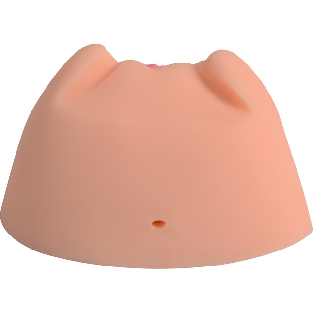 Телесная вагина с розовыми губками и двумя отверстиями. Фотография 3.