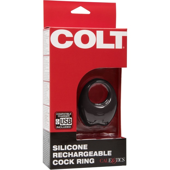 Перезаряжаемое эрекционное кольцо с вибрацией Silicone Rechargeable Cock Ring - Colt. Фотография 7.