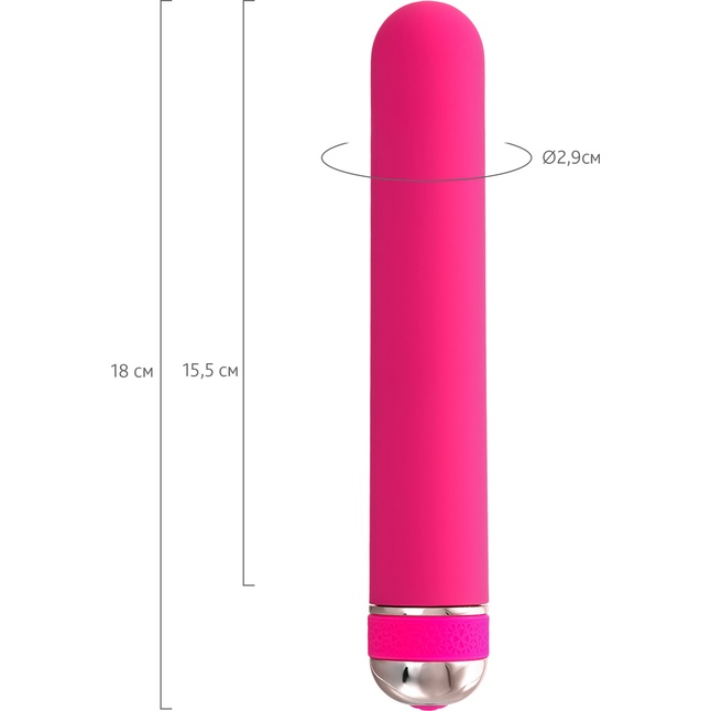 Розовый нереалистичный вибратор Mastick - 18 см. Фотография 3.