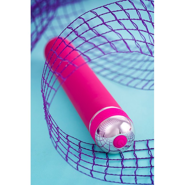 Розовый нереалистичный вибратор Mastick - 18 см. Фотография 9.