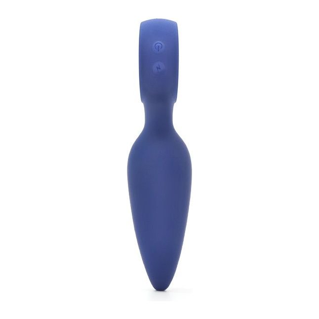 Синяя вибропробка с кольцом Kiss Toy - 12 см. Фотография 4.