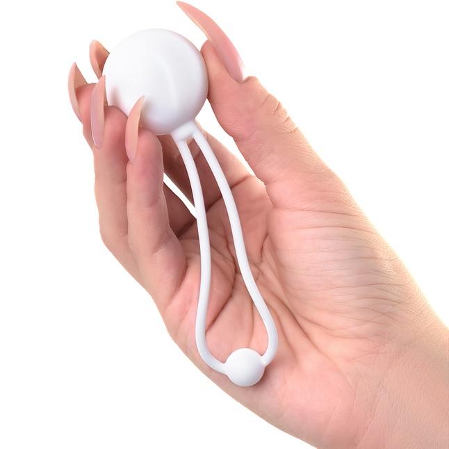 Белый вагинальный шарик LILY - L EROINA. Фотография 2.