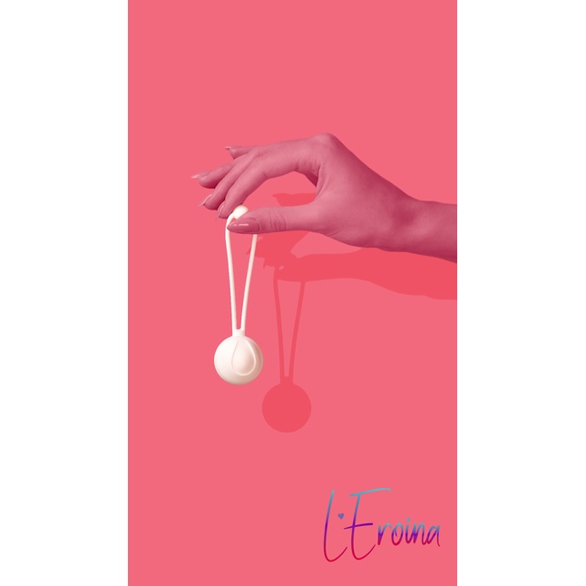 Белый вагинальный шарик LILY - L EROINA. Фотография 8.