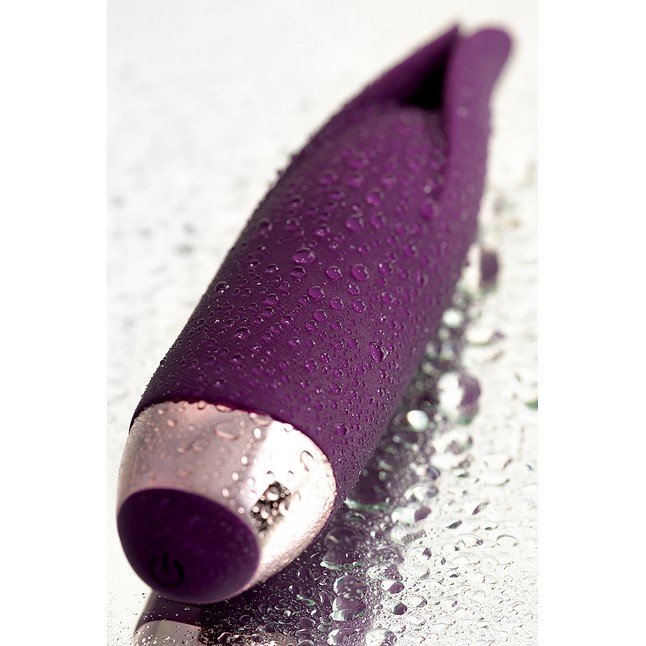 Фиолетовый клиторальный вибростимулятор FLO - 18,5 см - L EROINA. Фотография 13.
