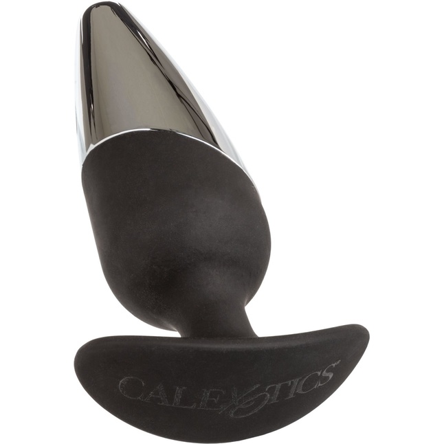 Серебристо-черная анальная пробка Executive Plug - 11,5 см - Anal Toys. Фотография 5.