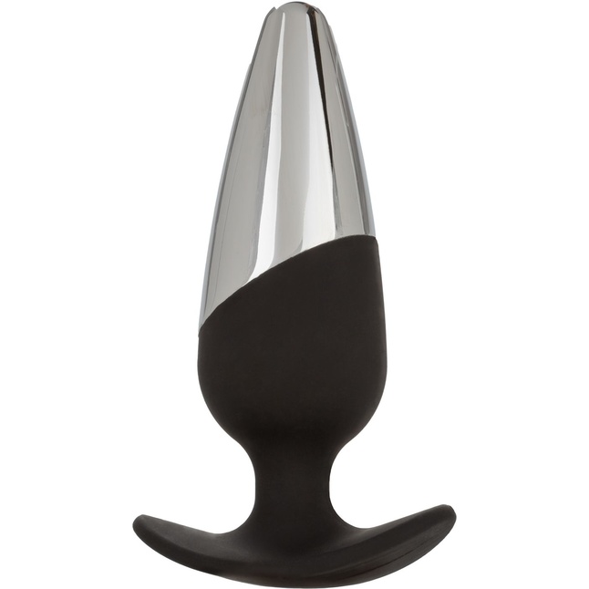Серебристо-черная анальная пробка Executive Plug - 11,5 см - Anal Toys