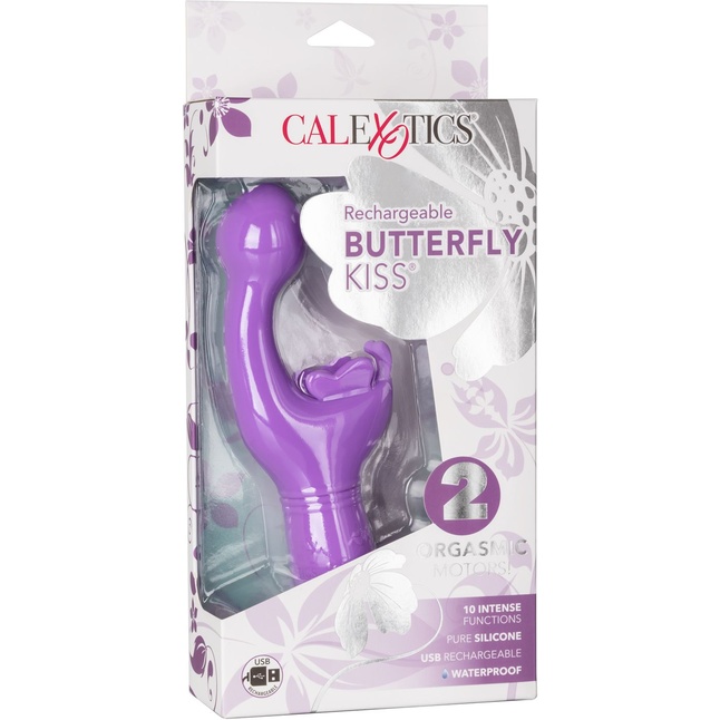 Фиолетовый вибратор-кролик Rechargeable Butterfly Kiss. Фотография 11.
