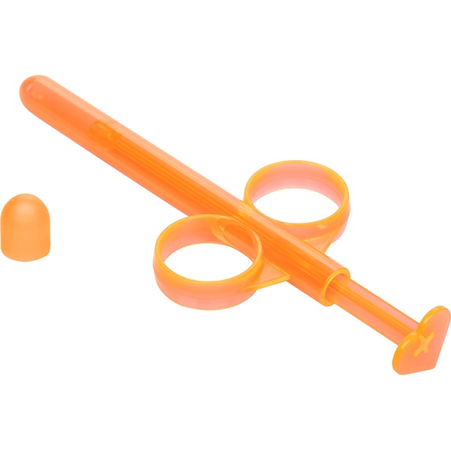 Набор из 2 оранжевых шприцов для введения лубриканта Lube Tube. Фотография 3.