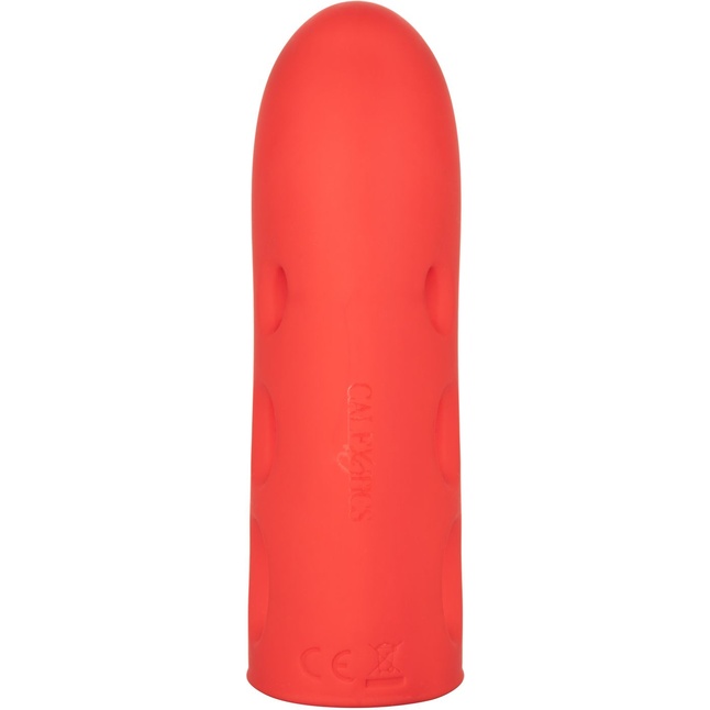 Оранжевая вибронасадка на палец Marvelous Arouser - 10,25 см - Mini Marvels. Фотография 4.