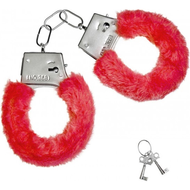 Красные плюшевые наручники с ключиками - Страна Карнавалия. Фотография 2.