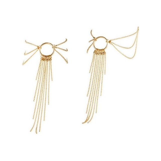 Золотистые браслеты на ноги Magnifique Feet Chain. Фотография 3.