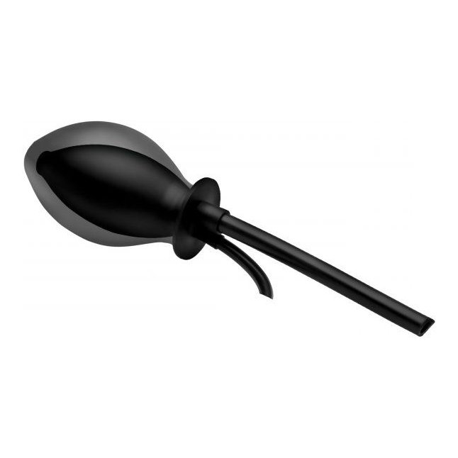 Черная анальная пробка с расширением Isabella Sinclaire Inflatable Enema Plug - 11,4 см - Mistress by Isabella Sinclaire . Фотография 4.