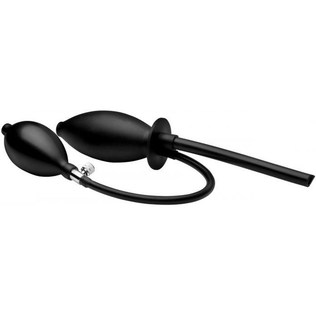 Черная анальная пробка с расширением Isabella Sinclaire Inflatable Enema Plug - 11,4 см - Mistress by Isabella Sinclaire 